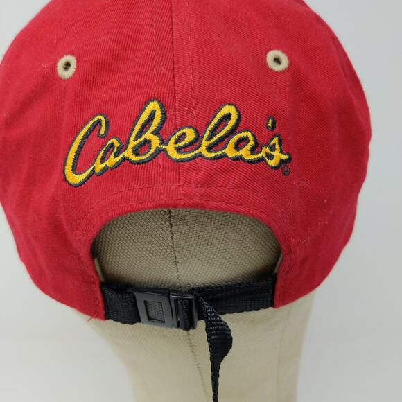 Paramount Headgear Cabela's Slideback Hat Embroidered Logo Red OSFA - Picture 8 of 11